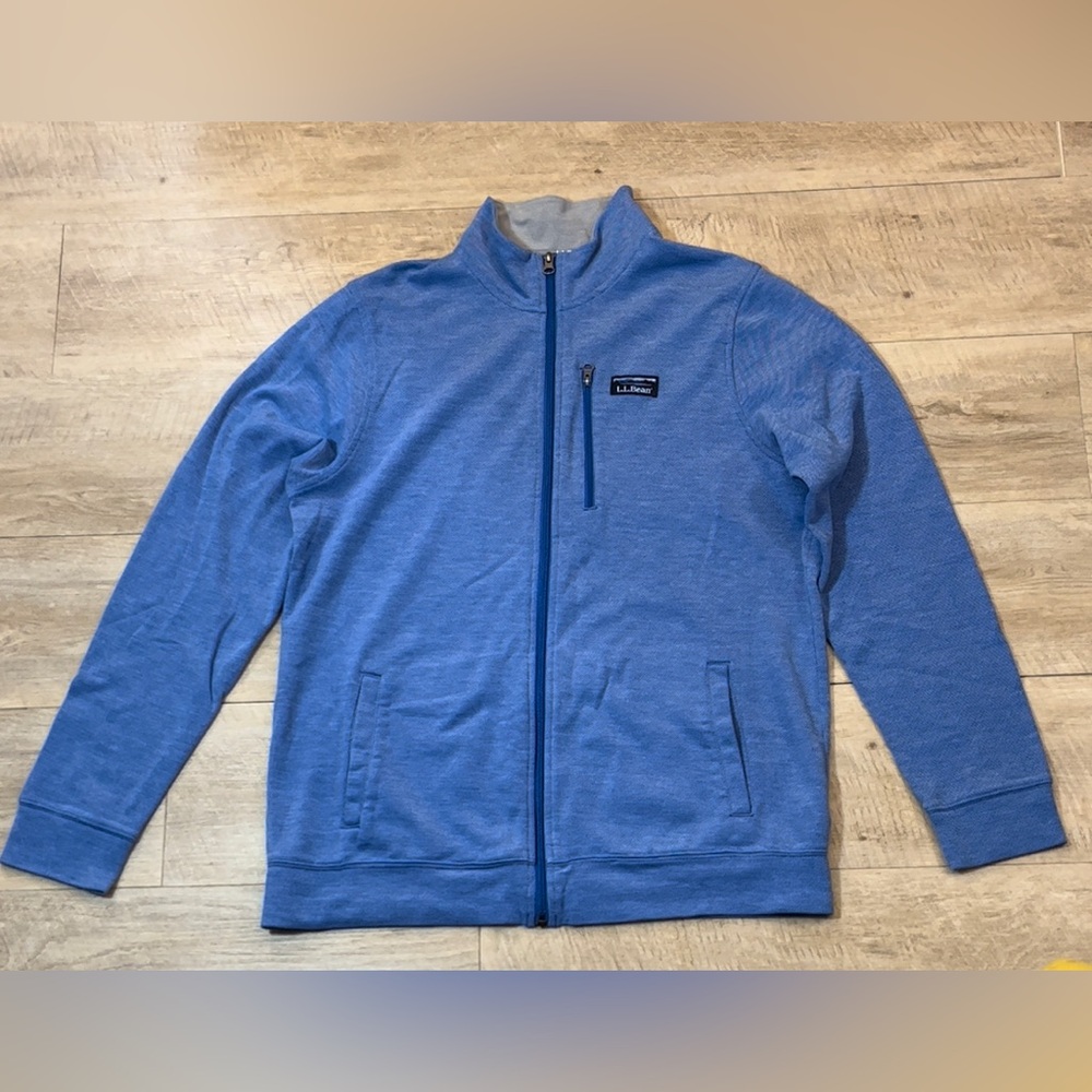 L.L. Bean Men’s Comfort Stretch Pique Full Zip Jacket Size Medium Tall